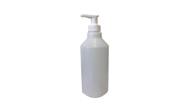 Distributeur de savon PE rond 0.5 lt. blanc.